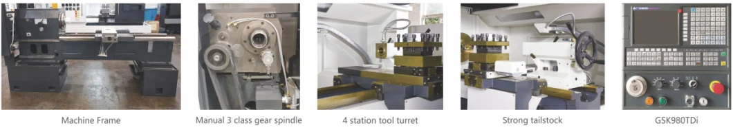 Advanced Design Easy Operation Efficient CNC Turning Flat Bed Lathe Machine