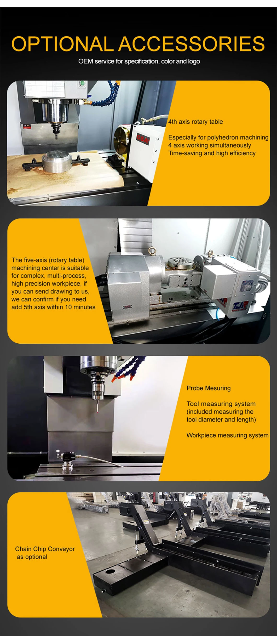 WMTCNC 4 Axis 5 Axis Vertical Milling Machine VMC600L CNC Machining Center Price